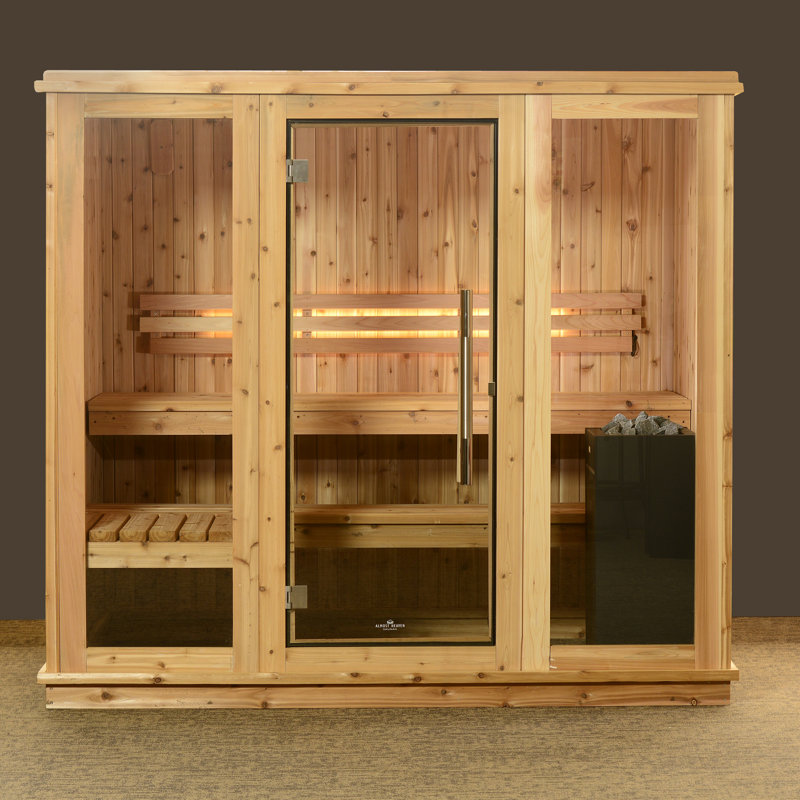 Almost Heaven Saunas Bridgeport 6 - Person Traditional Steam Sauna with Remote Control in Cedar