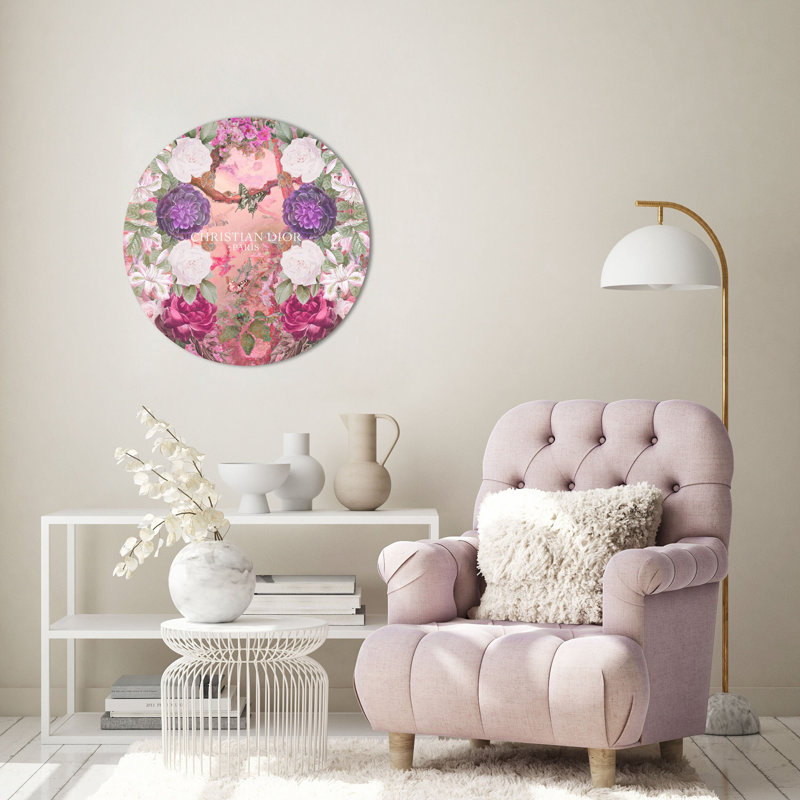 Superfluous Jungle Round Acrylic Art Floral and Botanical Acrylic by Oliver Gal, 30" H x 30" W