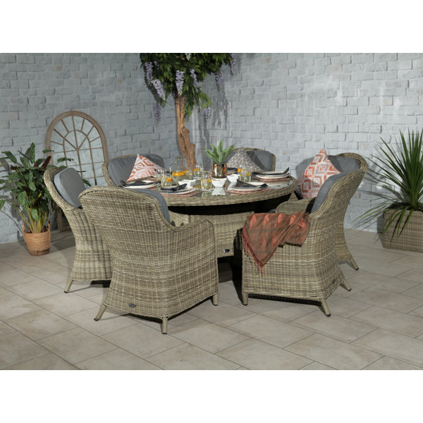 Dakota Fields Wentworth Round 6 - Person 140cm Long Dining Set with ...