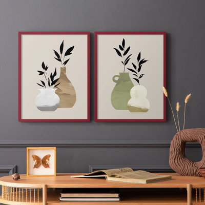 Simple Bud Vases I-Premium Framed Print -Ready to Hang - No Nails Required - No Nails Required