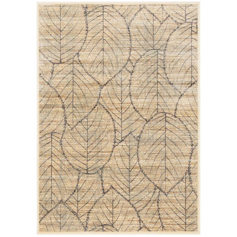 Tapis beige Martha Stewart, Rectangle 4 pi x 5 pi 7 po