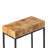 Framhosue Metal Frame End Table With Burl Finish Wood Top