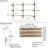 54" X 6" Floating Bookshelf With Adjustable Bracket, Wooden Shelf For Home Organization, Rustic Shelf For Living Room And Home Office Decor, Hanging Shelf, Wall Mounted, 3 Tier, Burnt-759887757