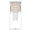 Échelle en aluminium pour grenier convenant à une hauteur de plafond de 9,8 pi à 10,3 pi / 7,66 pi à 9,8 pi, une ouverture de 54 po x 22,5 po, une capacité de charge de 375 lb, un escalier polyvalent pliable et léger pour un accès pratique