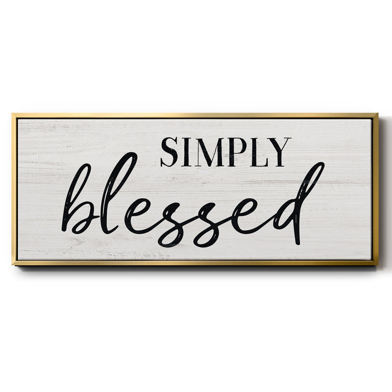 Simply- Framed Canvas