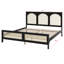 Modern Platform Bed Featuring Rattan Headboard-1639249220-1639249219
