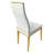 Faux Leather Upholstered Dining Chair with Stainless Steel Base-284142338-281860994