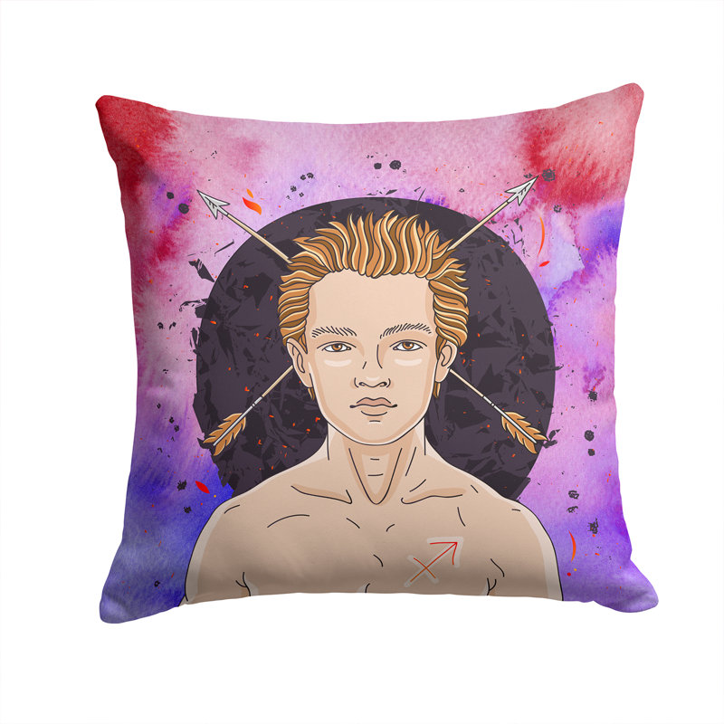 Coussin décoratif intérieur/extérieur sagittarius zodiac sign, 14 po x 14 po