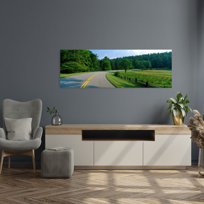 «Blue Ridge Parkway Nc», art contemporain de paysage forestier abstrait