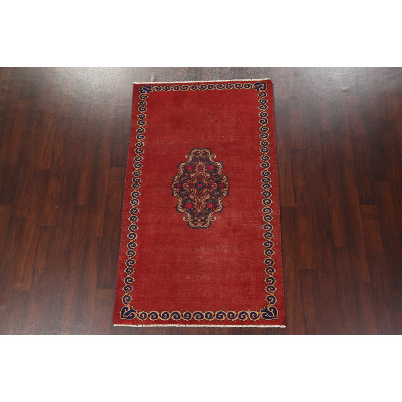 Tapis rouge rétro traditionnel 4 x 7