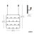 Estique Coat Rack, Over the Door Wall Hooks, 14 Hook, Black/Walnut