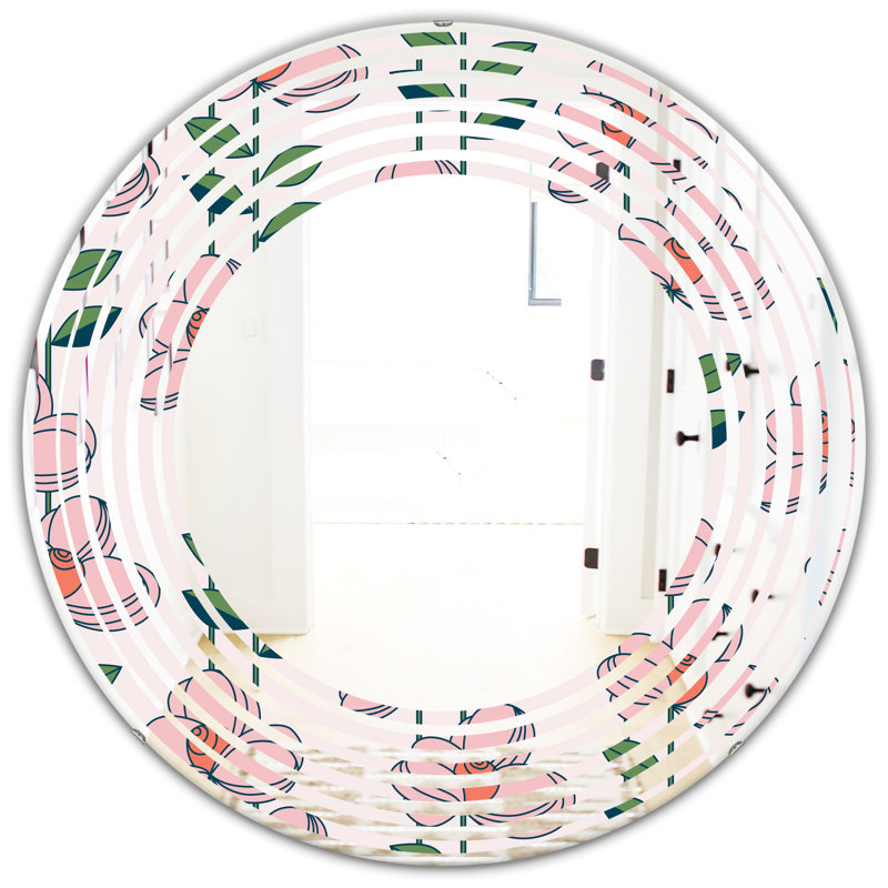 Miroir mural Floral Botanical, 23,6 po x 23,6 po
