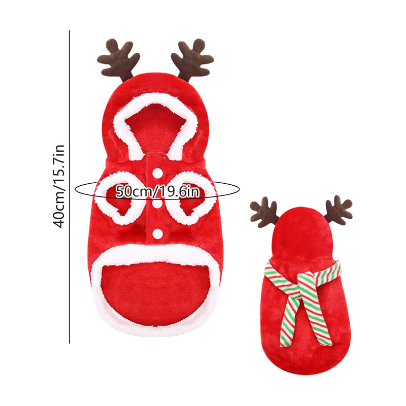 Christmas Decor Christmas Pet Clothing For Small Medium Dogs Cats Xmas Transformation Suit Soft Comfortable Holiday Clothing Party Photo Shooting