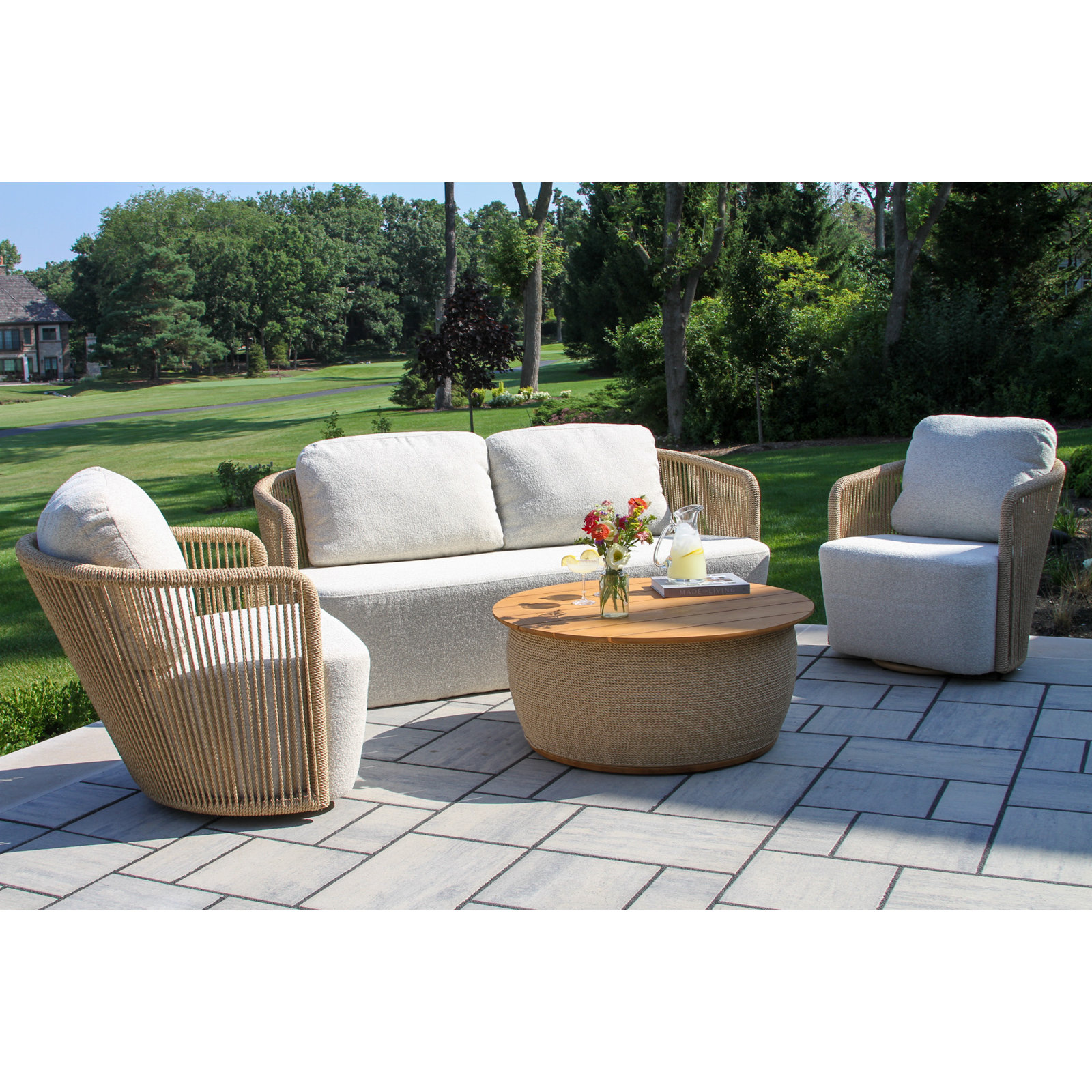 Fayette 4-piece Cable Wicker Seating Group