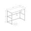 Bureau d'ordinateur moderne avec surface de travail spacieuse et structure en métal robuste pour l'efficacité du bureau à domicile.-716838709