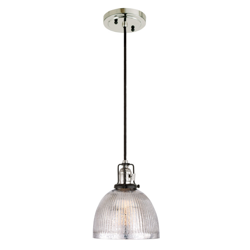 Branton 1 - Light Single Pendant, Polished Nickel