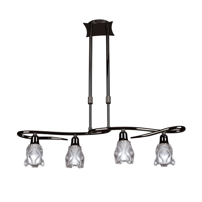 Amel 4 - Light Black Chrome Kitchen Island Pendant