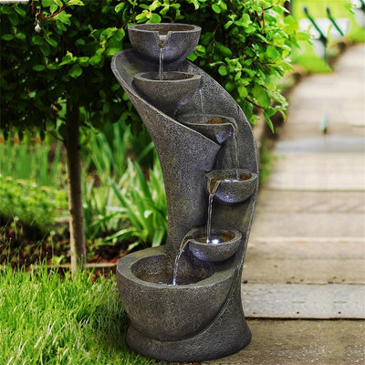 Fontaine en résine avec lumière DEL