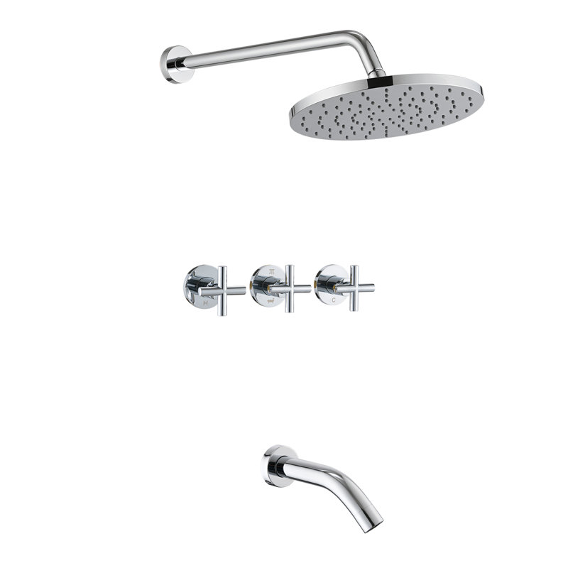 Tub & Shower Faucet with Rough in-Valve, ‎Chrome