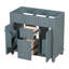 Meuble-lavabo simple 36 po avec 4 tiroirs et 2 armoires, armoire de rangement pour la salle de bain, meuble-lavabo avec cadre en bois massif 36 po