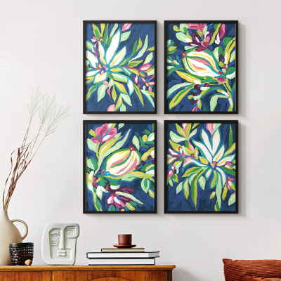 " Marbling III " 4 - Pieces