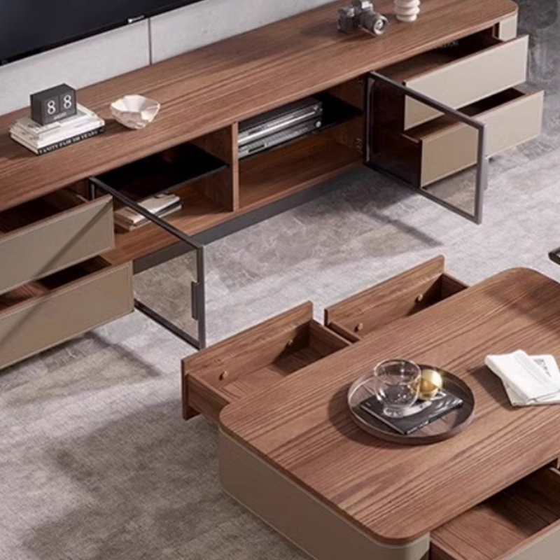 Combinaison simple de meuble télé et de table basse
