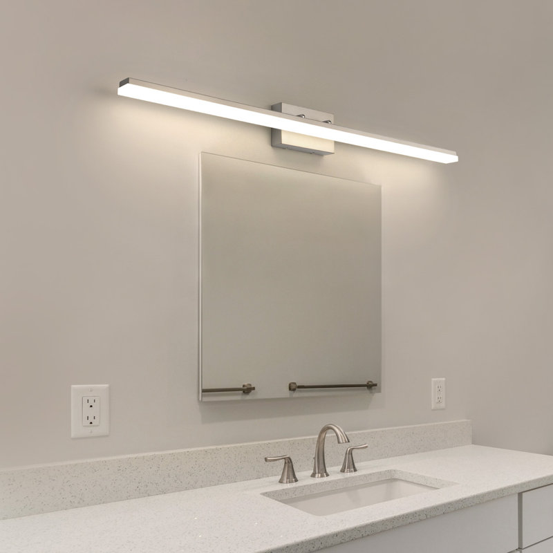 48'' Alfonzie 1-Light Dimmable LED 46W Bath Bar, Cold White 5000K, Brushed Nickel