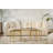 Modern Coffee Table Set (3 Pieces), Travertine & Gold, Large Table: 39.4 x 20.5 x 19.7 inches | Small Tables: 17.7 x 20.5 x 17.7 inches | 100% Melamine Coated Particle Board with Metal Legs | Elegant Glam Design for Living Room-958863836