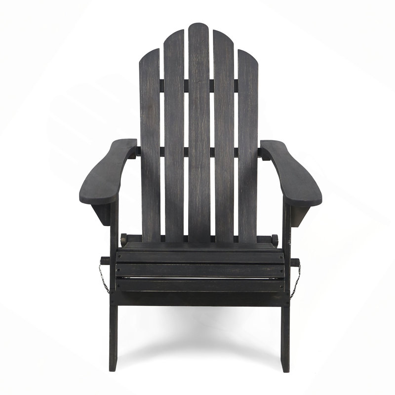 Chaise Adirondack pliable Hollywood, Gris foncé