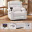 Fauteuil à bascule pivotant électrique surdimensionné de 109 cm (42,9 po) de largeur pour chambre d'enfant, fauteuil inclinable avec fonction massage et chauffage, ports USB et Type-C.-1830680155