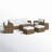 7 - Person Patio Conversation Set with Cushions-1187736438-1187736433