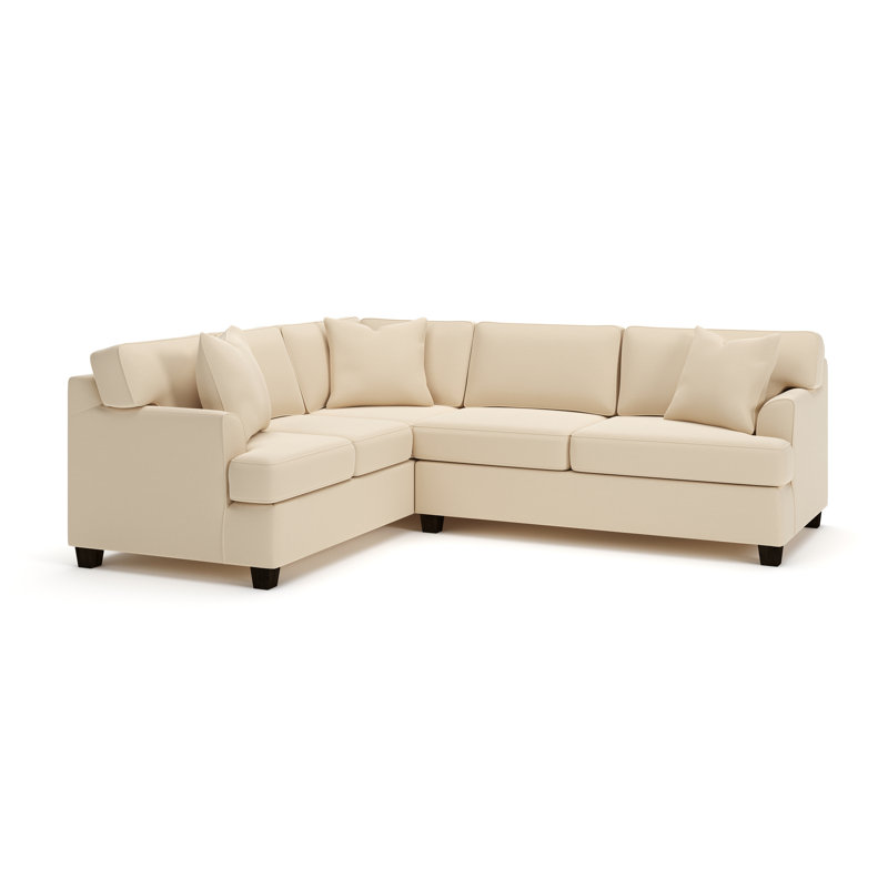 Conradina Upholstered L-Sectional, Canvas Flax Sunbrella® Canvas, Left Hand Facing