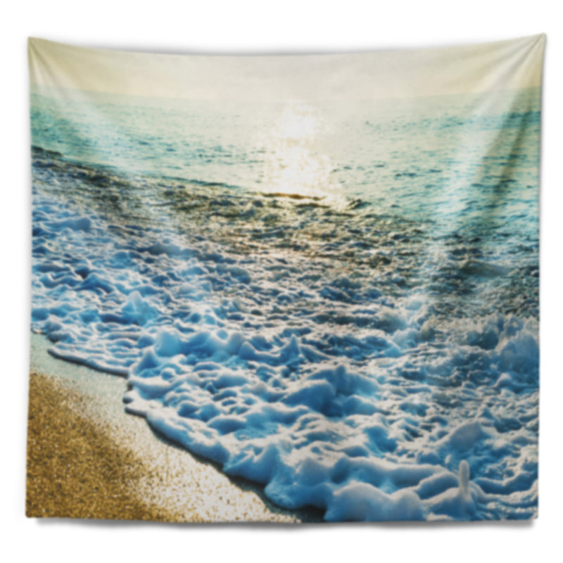 Tapisserie bord de mer, H 68 po x l 80 po