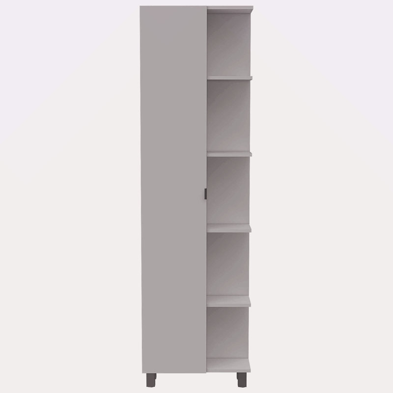 Armoire à linge à 5 tablettes, Blanc