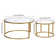 Watson (Set of )Two 35" Glass And Steel Round Nested Coffee Tables