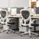 Polyurethane Task Office Chair with  Flip-up Arms and Desk Chairs for Home and Office