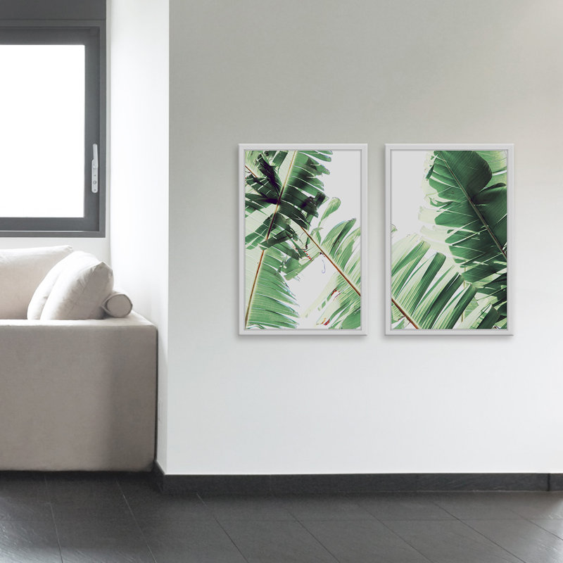 « laguna vista diptych »-impression de cadre photo sur papier, H 36 po x l 24 po x L 1,5 po, Cadre blanc