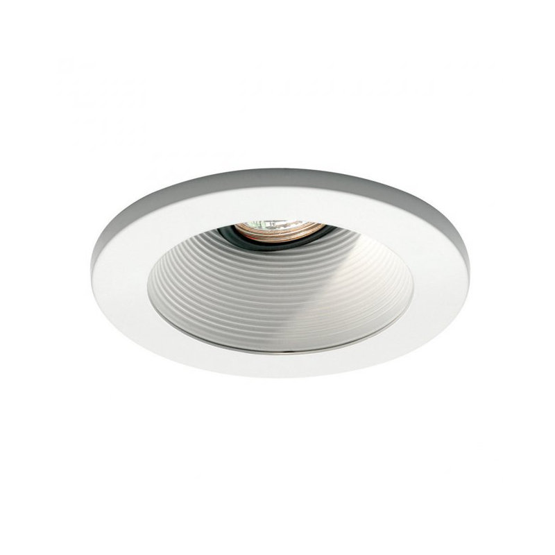 4'' Baffle Recessed Trim, White/White