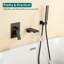 Robinet de baignoire mural avec pomme de douche à main Topcraft