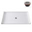 Receveur de douche en alcôve Streamline GB-645-584, 158,4 cm x 112,6 cm, conforme aux normes ADA, en acrylique blanc brillant, avec bonde centrale (bonde incluse).