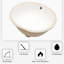 Lavabo de salle de bain ovale encastré en céramique avec trop-plein - 19 po x 16 po, blanc, teinté, ovale 19 po x 16 po, élément de salle de bain moderne