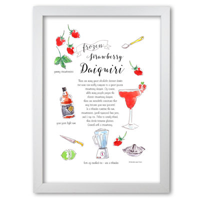Strawberry Daiquiri Cocktail Recipe - Print