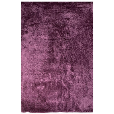 Tapis à poil long mauve