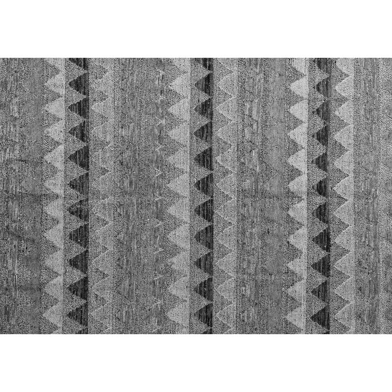Tapis gris tissé à la machine Milianys, Rectangle 2 pi x 4 pi