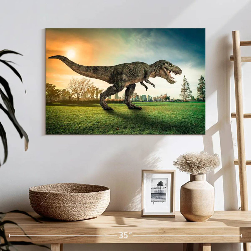 Brampt T Rex In The City, 16" H x 24" W