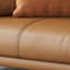 Causeuse coussin orange en cuir véritable-1569561240