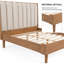 Base de lit en bois Wheat Modern