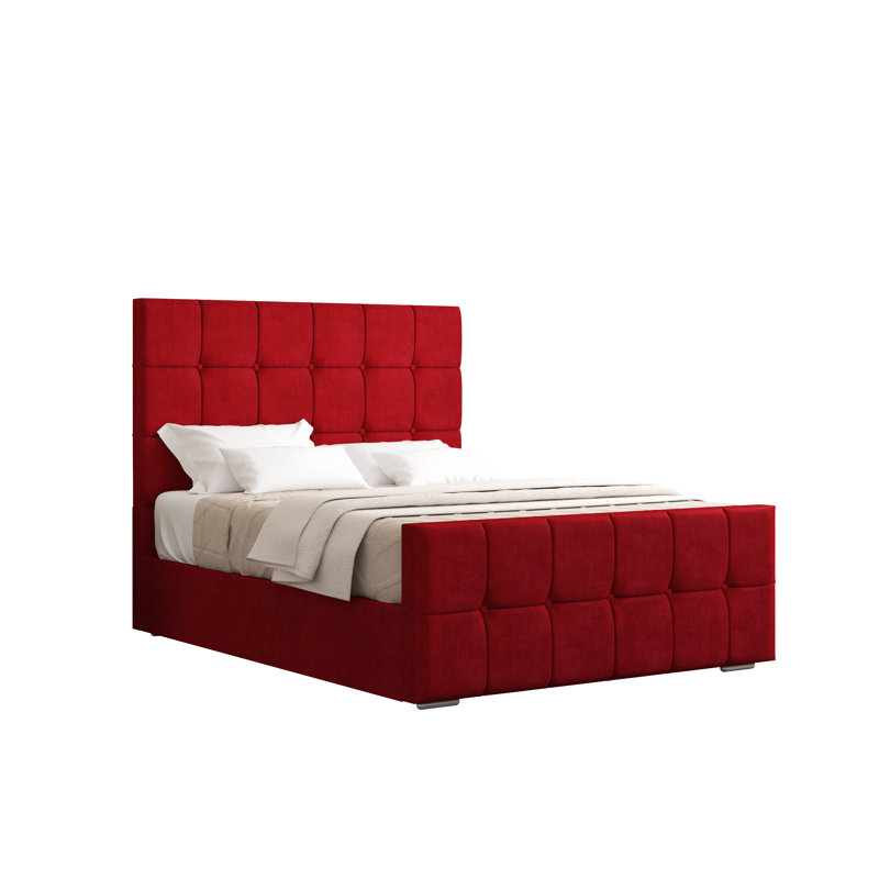 Oakpark Upholstered Bed Frame, Single (3'), Red
