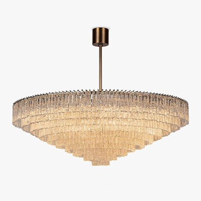 Lustre en laiton à 12 lumières Kheyla