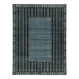 Distressed Homage Hand Knotted Wool Geometric Area Rug